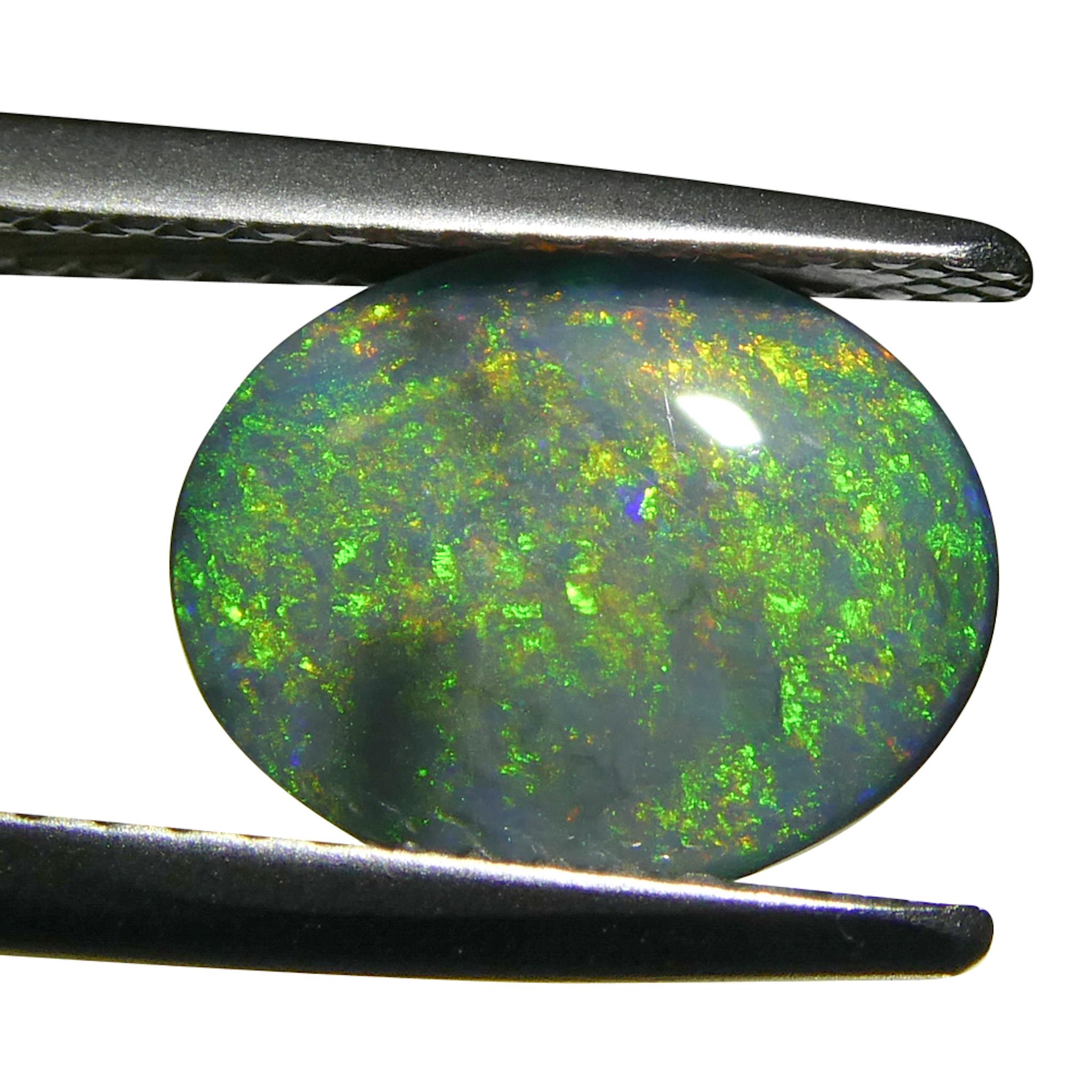 1.49 Karat ovaler grauer Opal im Cabochon-Schliff aus Australien im Angebot 4