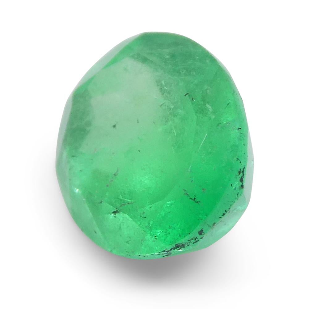 1.49ct Oval Green Emerald from Colombia For Sale 4
