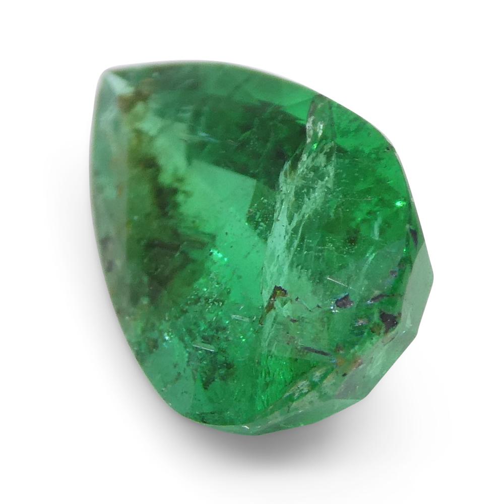 1.49ct Pear Green Emerald from Zambia For Sale 2
