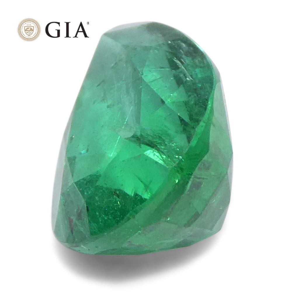 1.49ct Pear Green Emerald GIA Certified Zambia (F1) For Sale 3