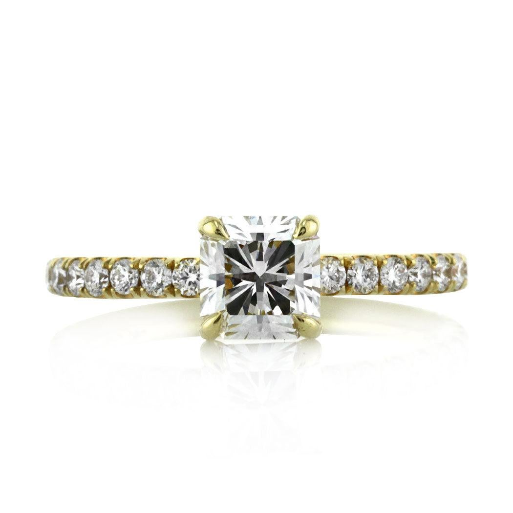 1.49ct Radiant Cut Diamond Engagement Ring For Sale