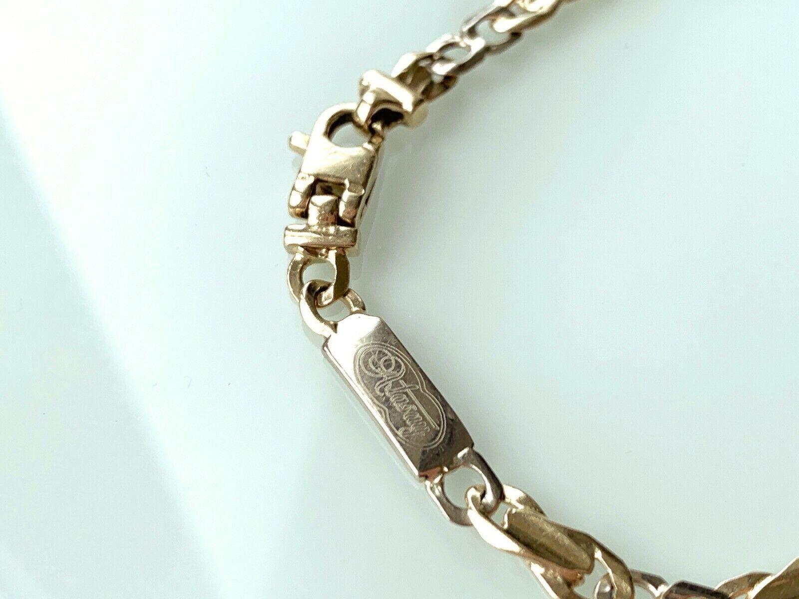bracelet en or 14ct par les orfèvres turcs ATASAY
Or blanc et jaune 
Longueur : 7,5 pouces
Epaisseur 5mm
Poids 8,62 grammes