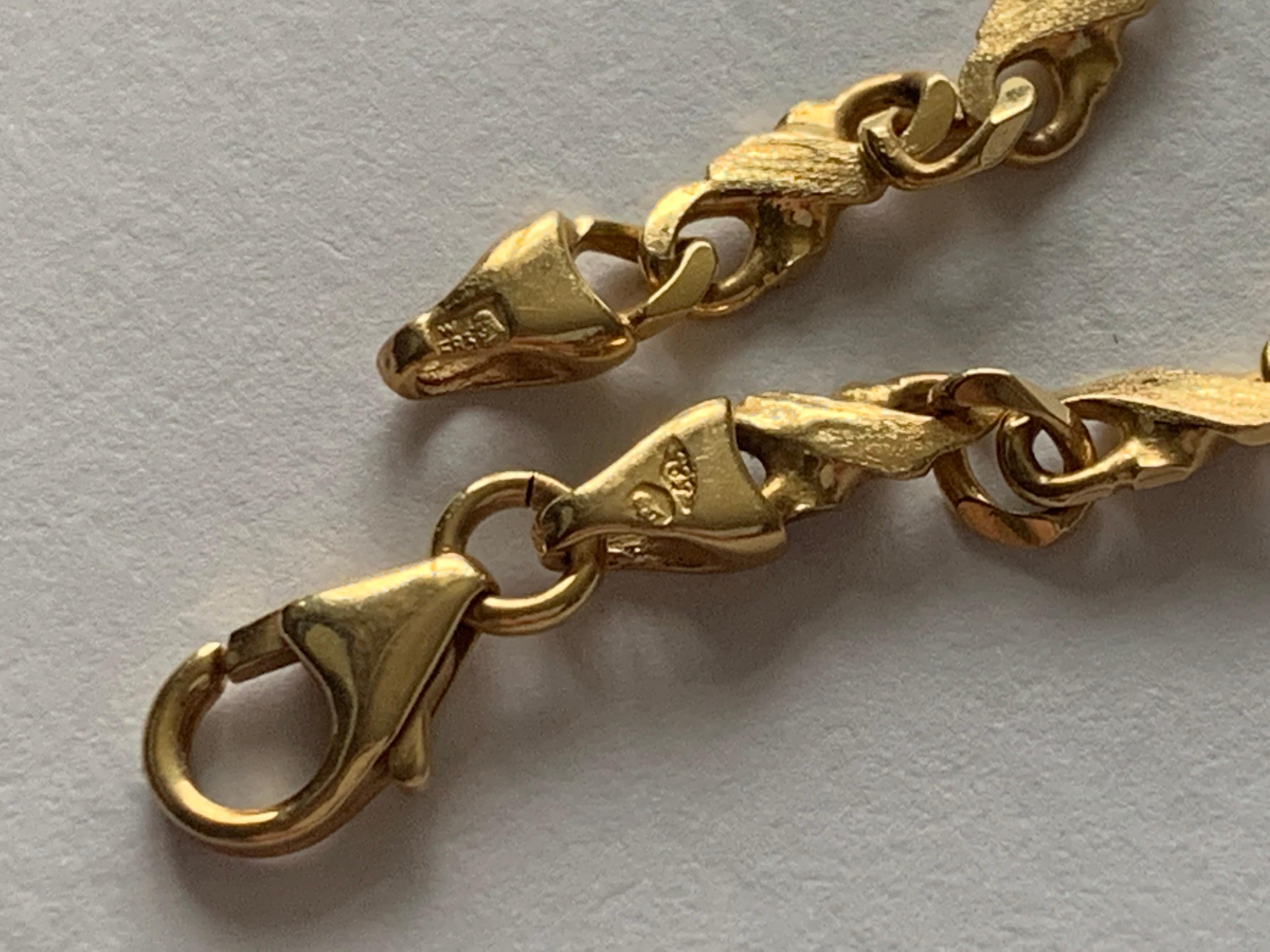 Modern 14ct 585 Gold Bracelet For Sale