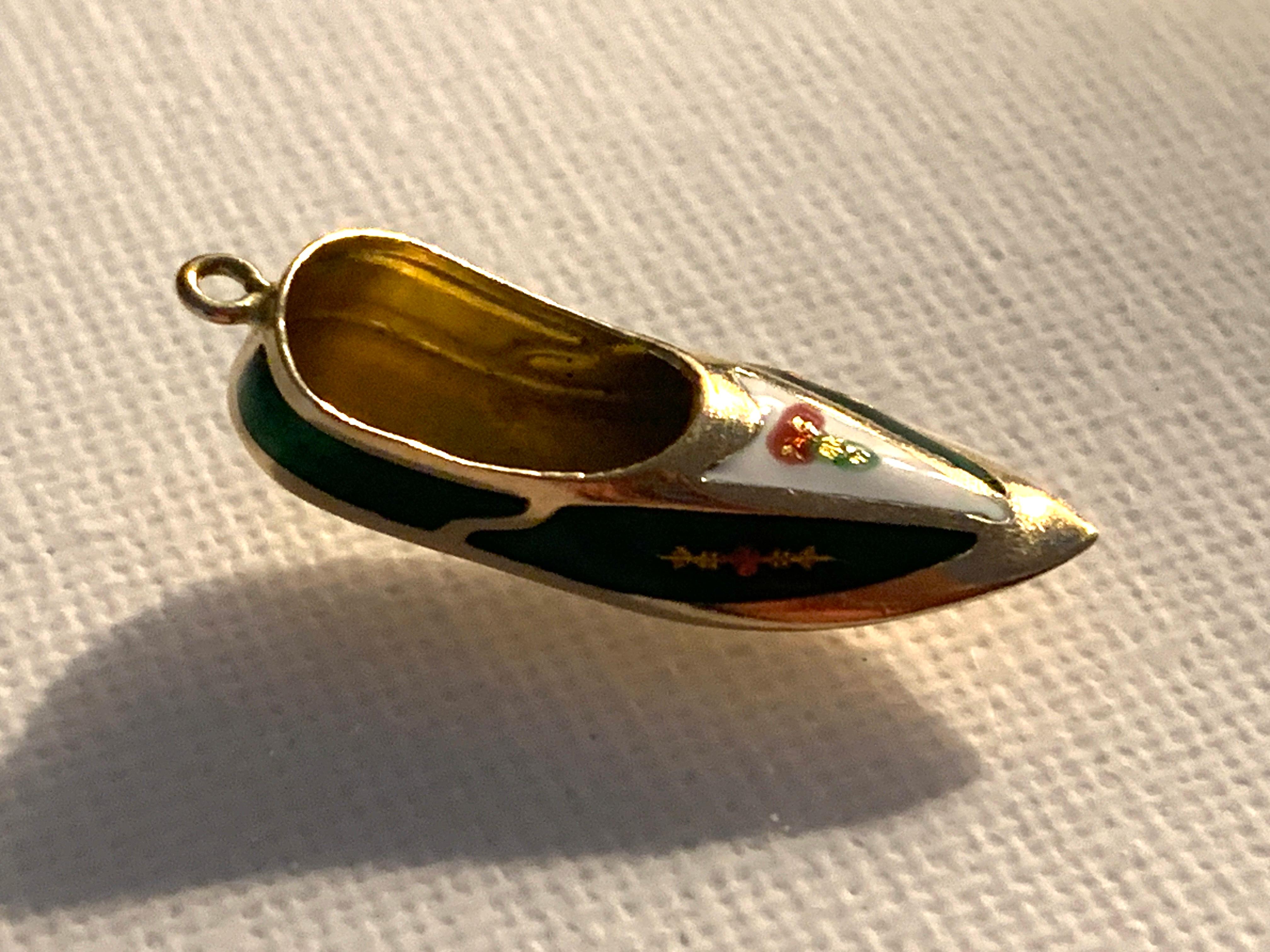 da uomo o donna Pantofola Alladin smaltata turca in oro 14ct 585 in vendita