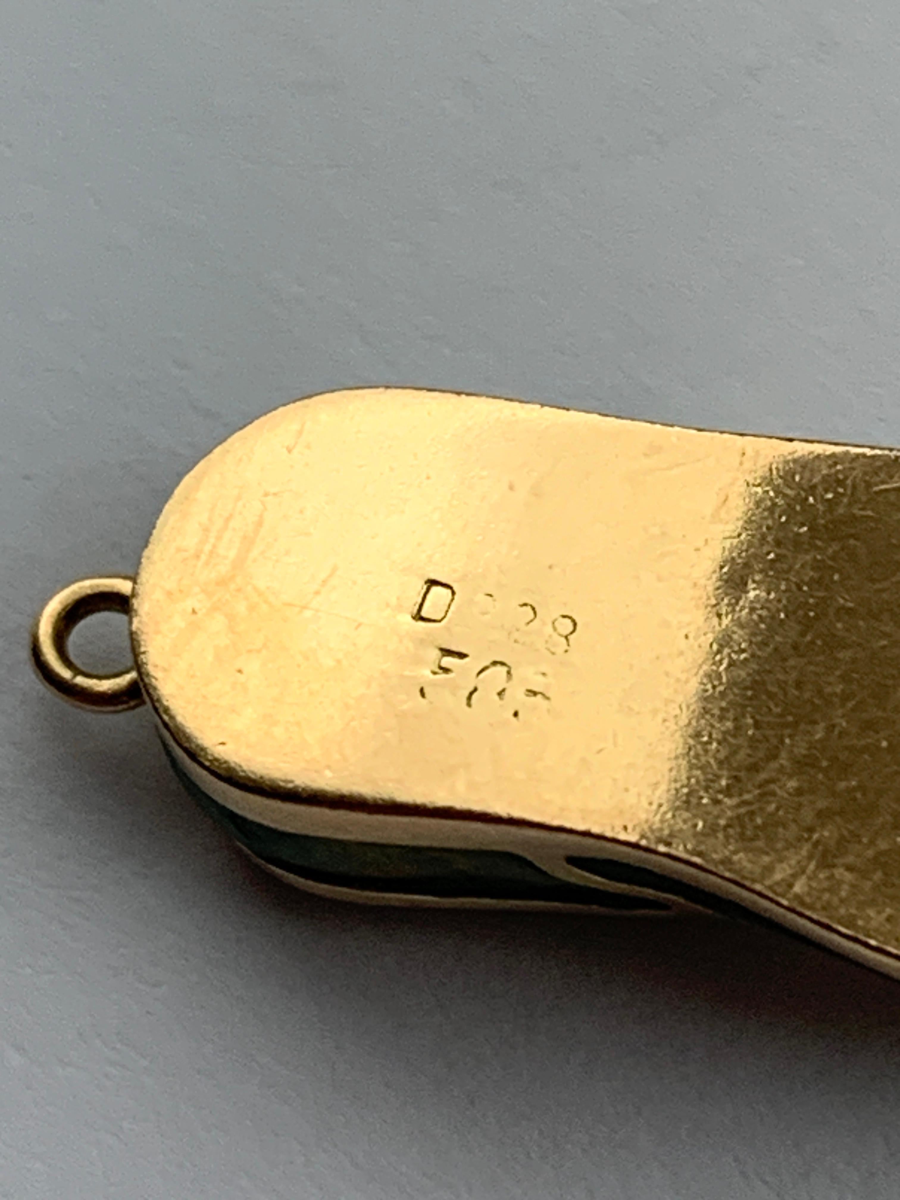 Pantofola Alladin smaltata turca in oro 14ct 585 in vendita 4