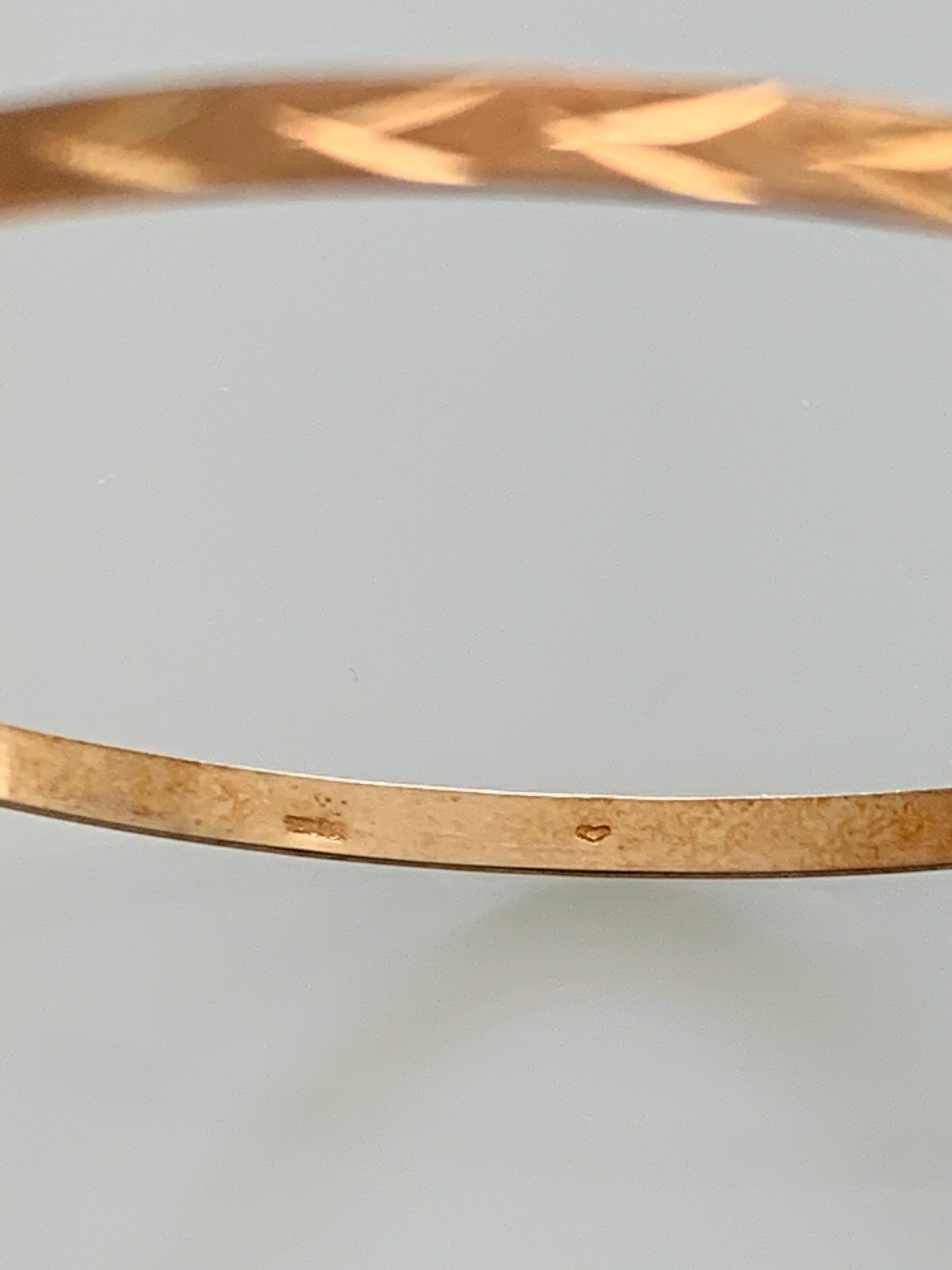 Bangle vintage in oro 14ct 585 in vendita 4