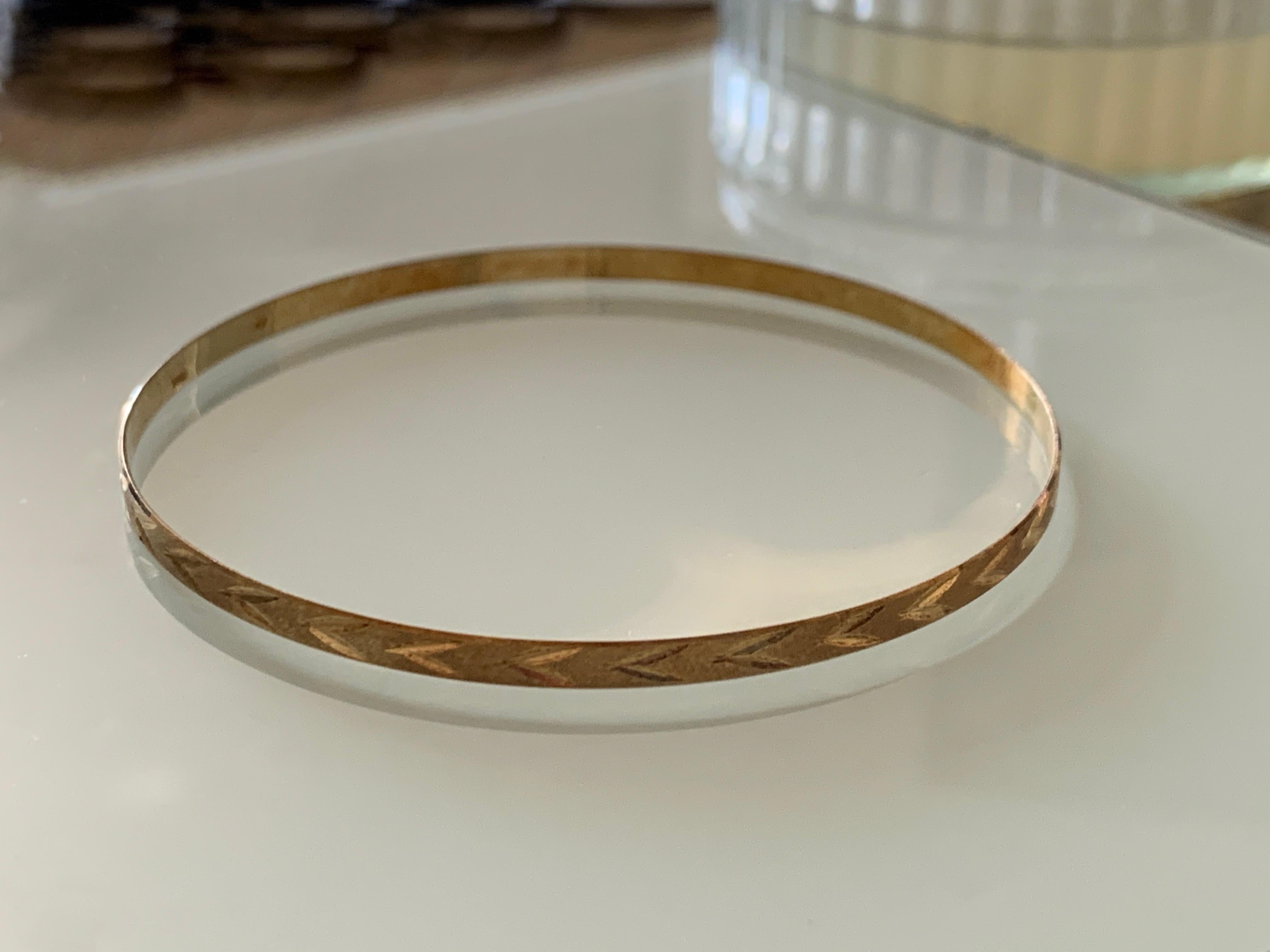 Bangle vintage in oro 14ct 585 in vendita 5