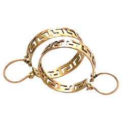 Vintage 14ct 585 Gold Greek Key Earrings