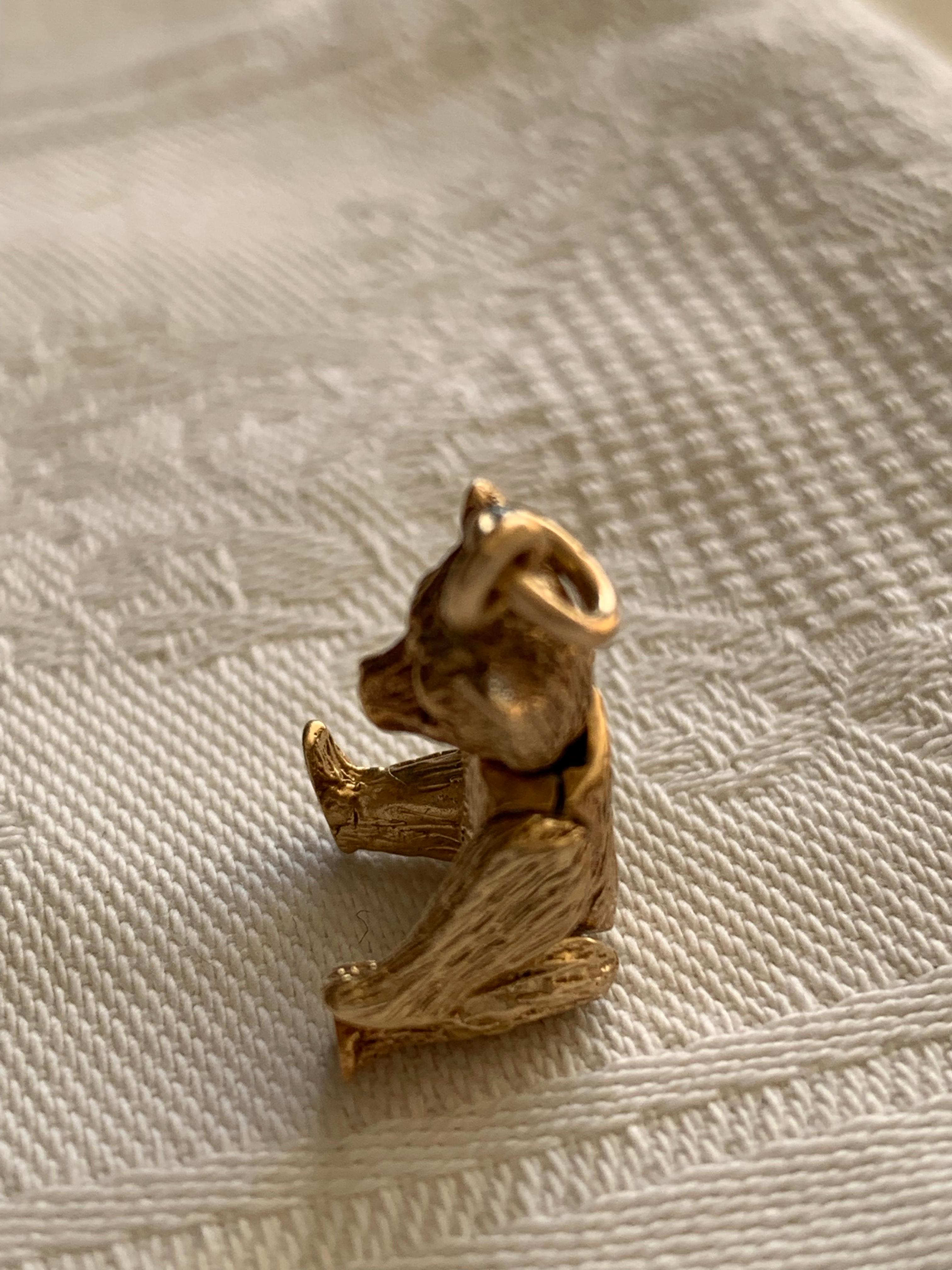 Vittoriano Orsacchiotto in oro 14ct in vendita
