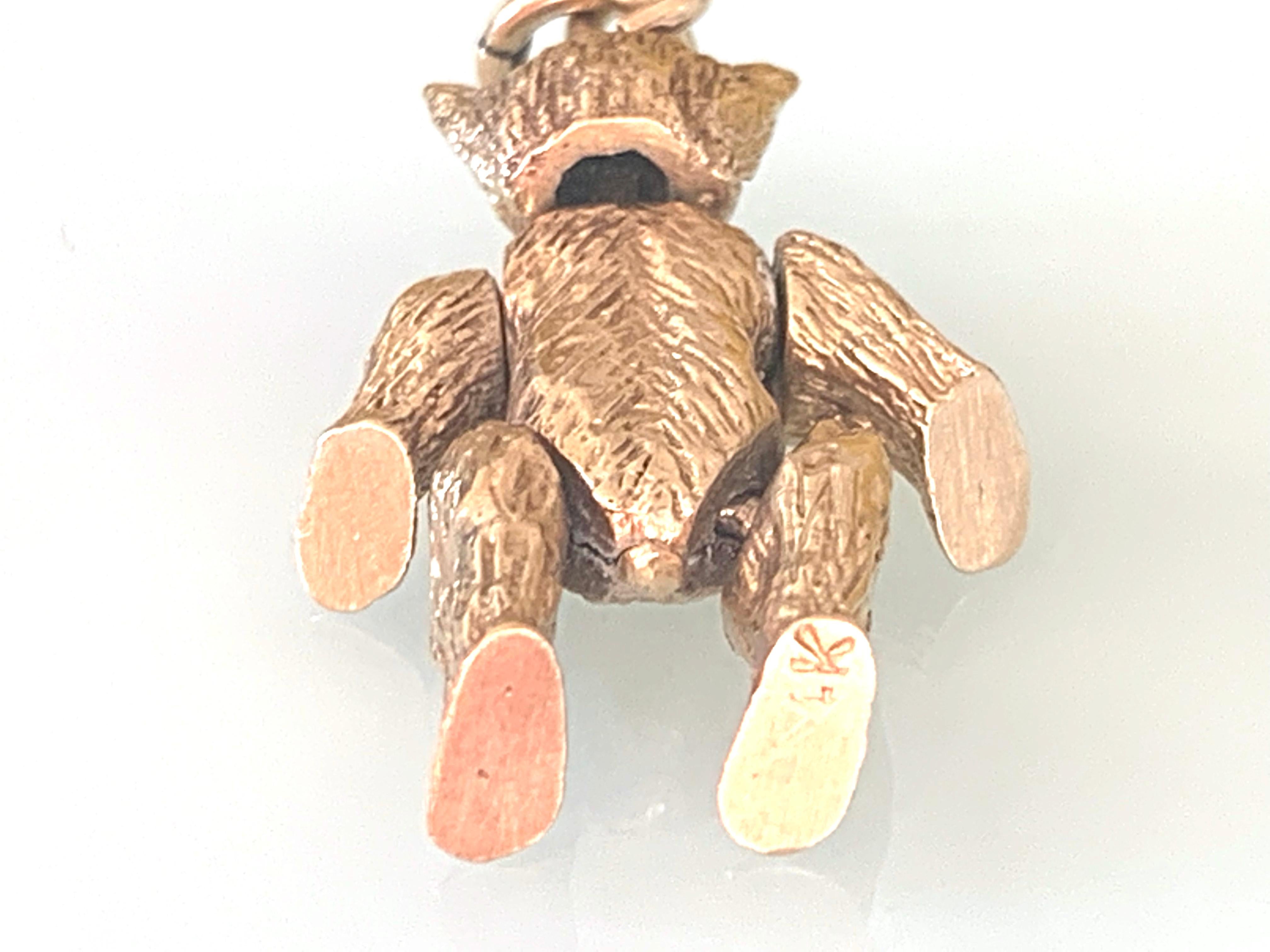 14ct Gold Teddy Bear For Sale 1