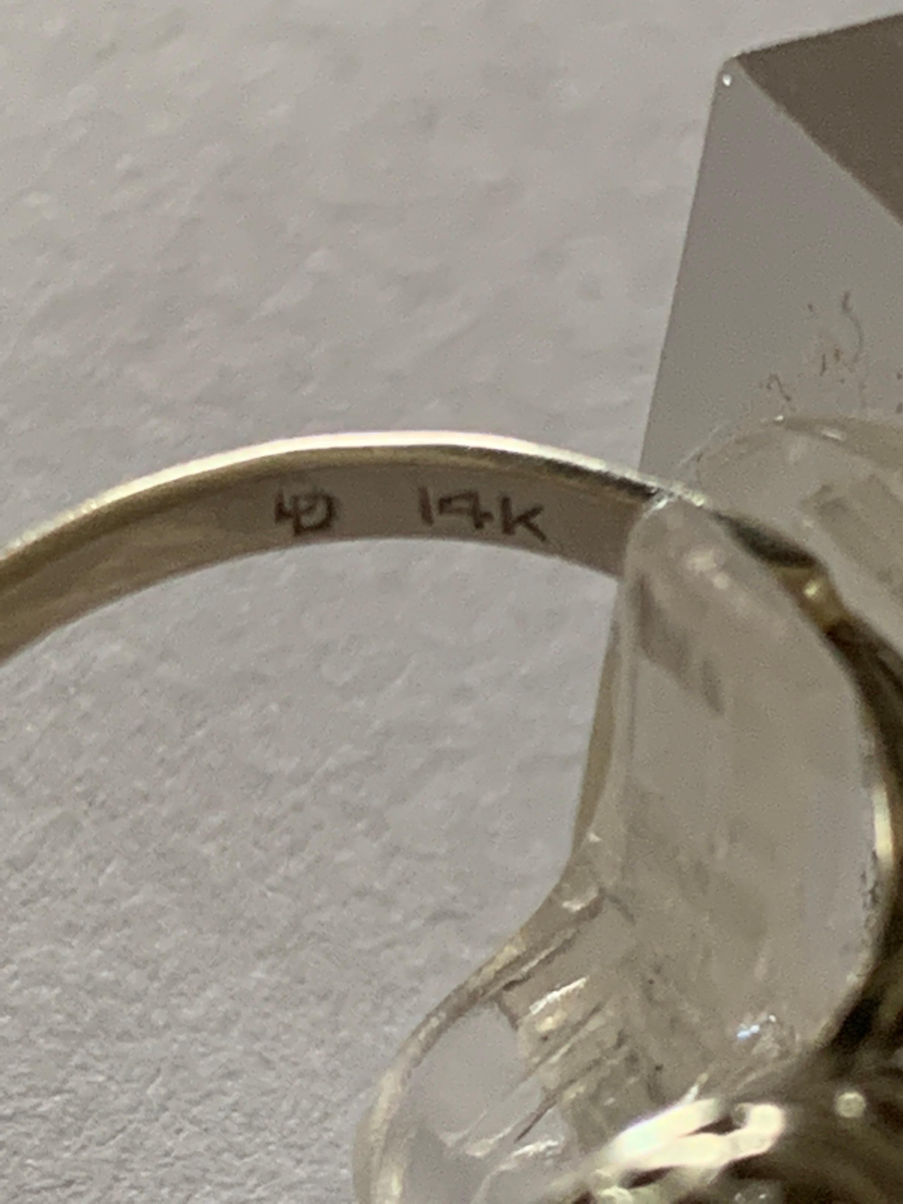 14ct 585 White Gold 0.25 Carat Diamond Ring For Sale 1