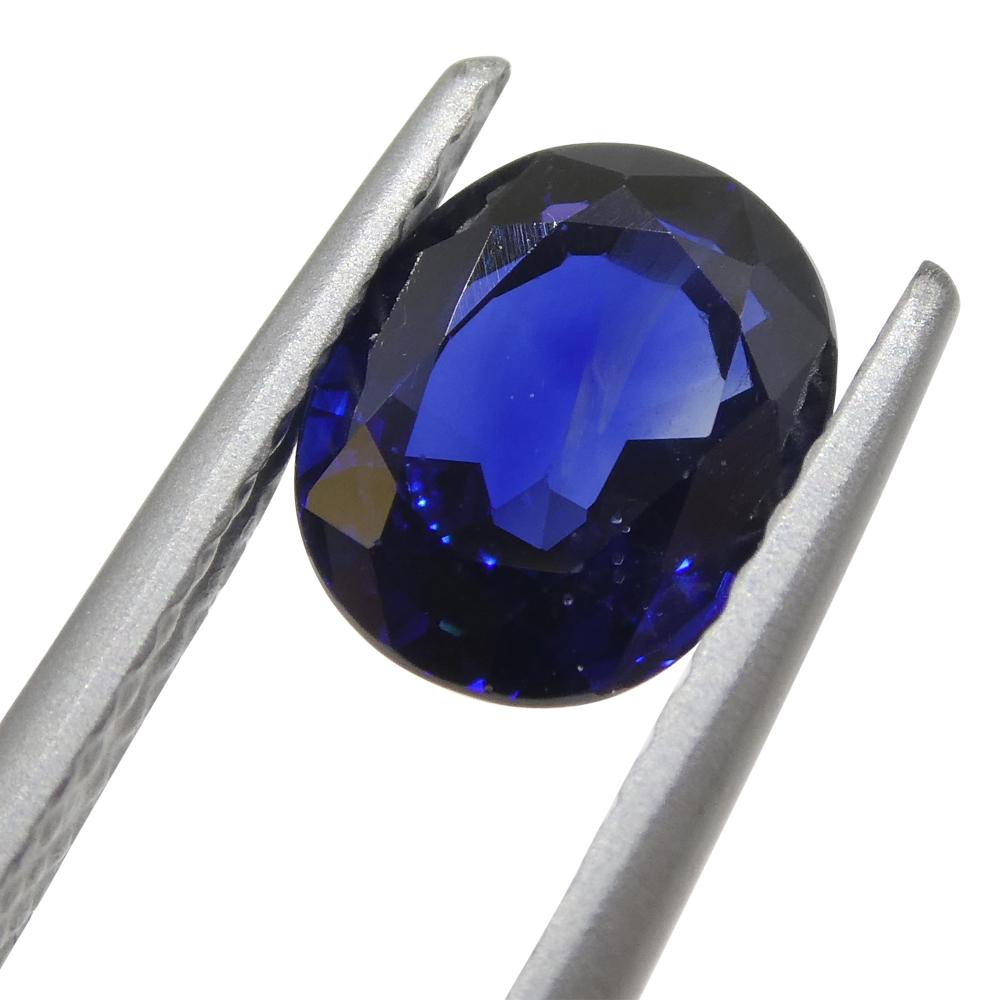 Women's or Men's 1.4ct Cushion Blue Sapphire from Nigeria For Sale