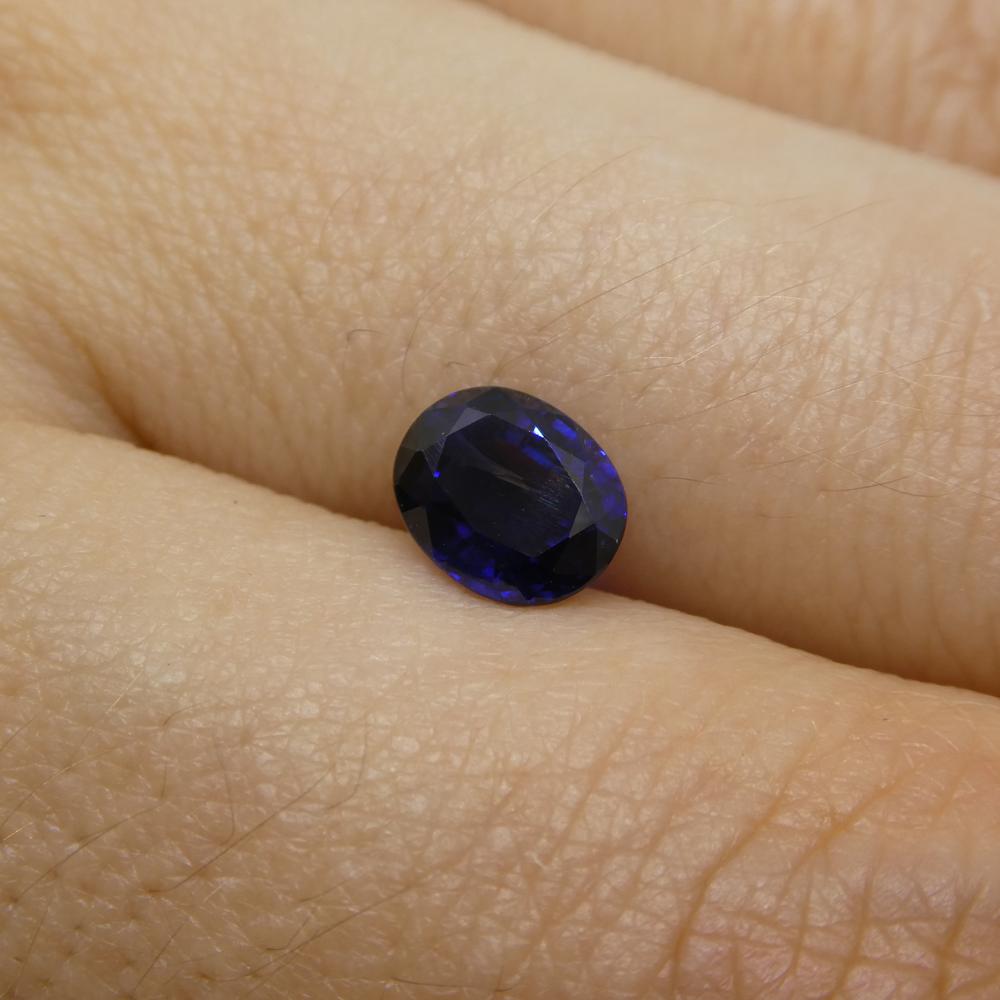 1.4ct Cushion Blue Sapphire from Nigeria For Sale 1