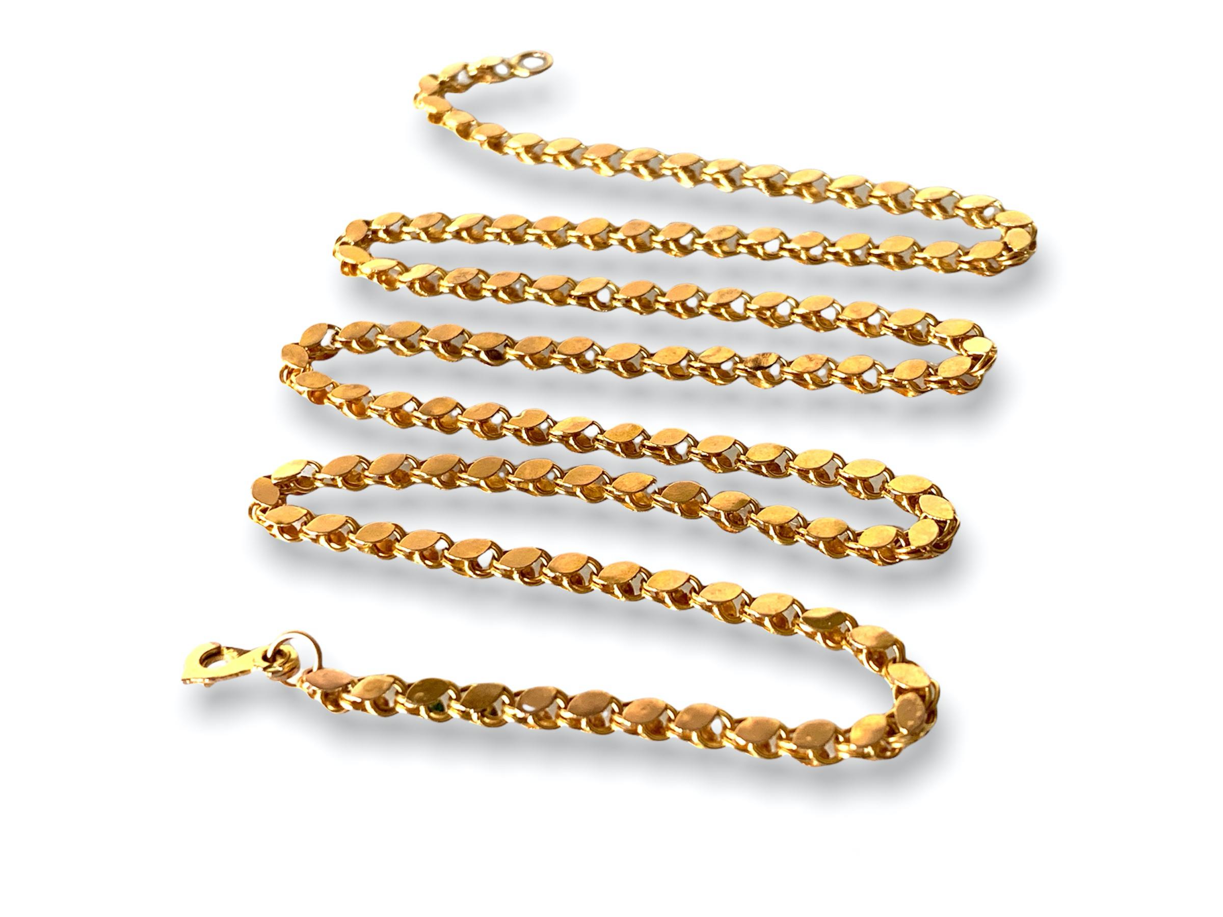 leaf design gold chain