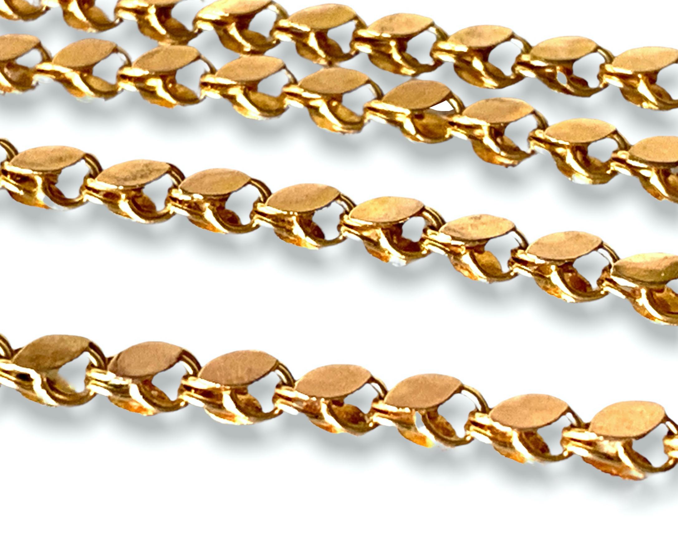gold chain leaf design
