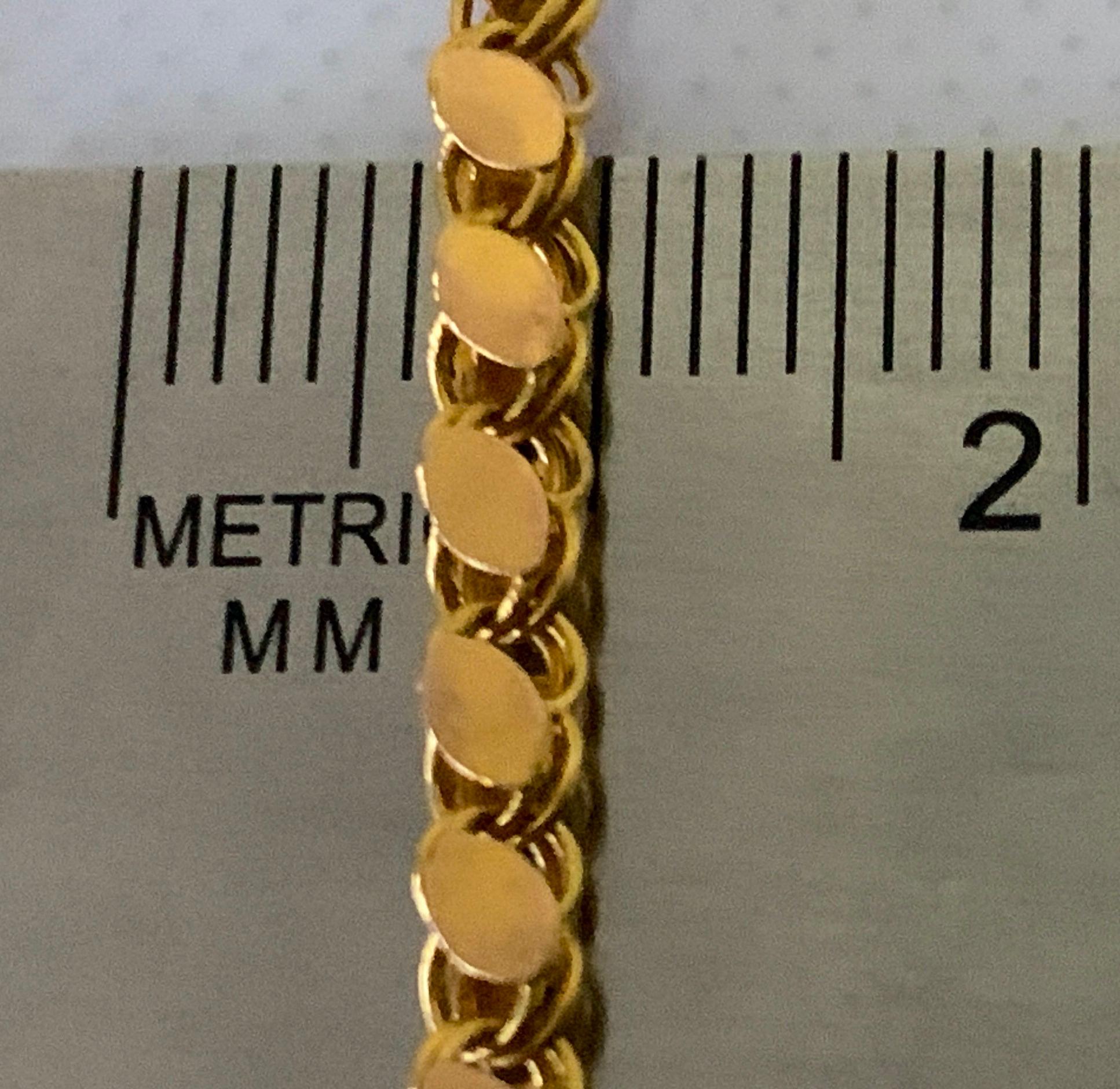 Women's 14ct Gold 1930s Leaf Design Middle Eastern Necklace