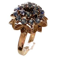 14ct Gold Blue Gemstone Ring