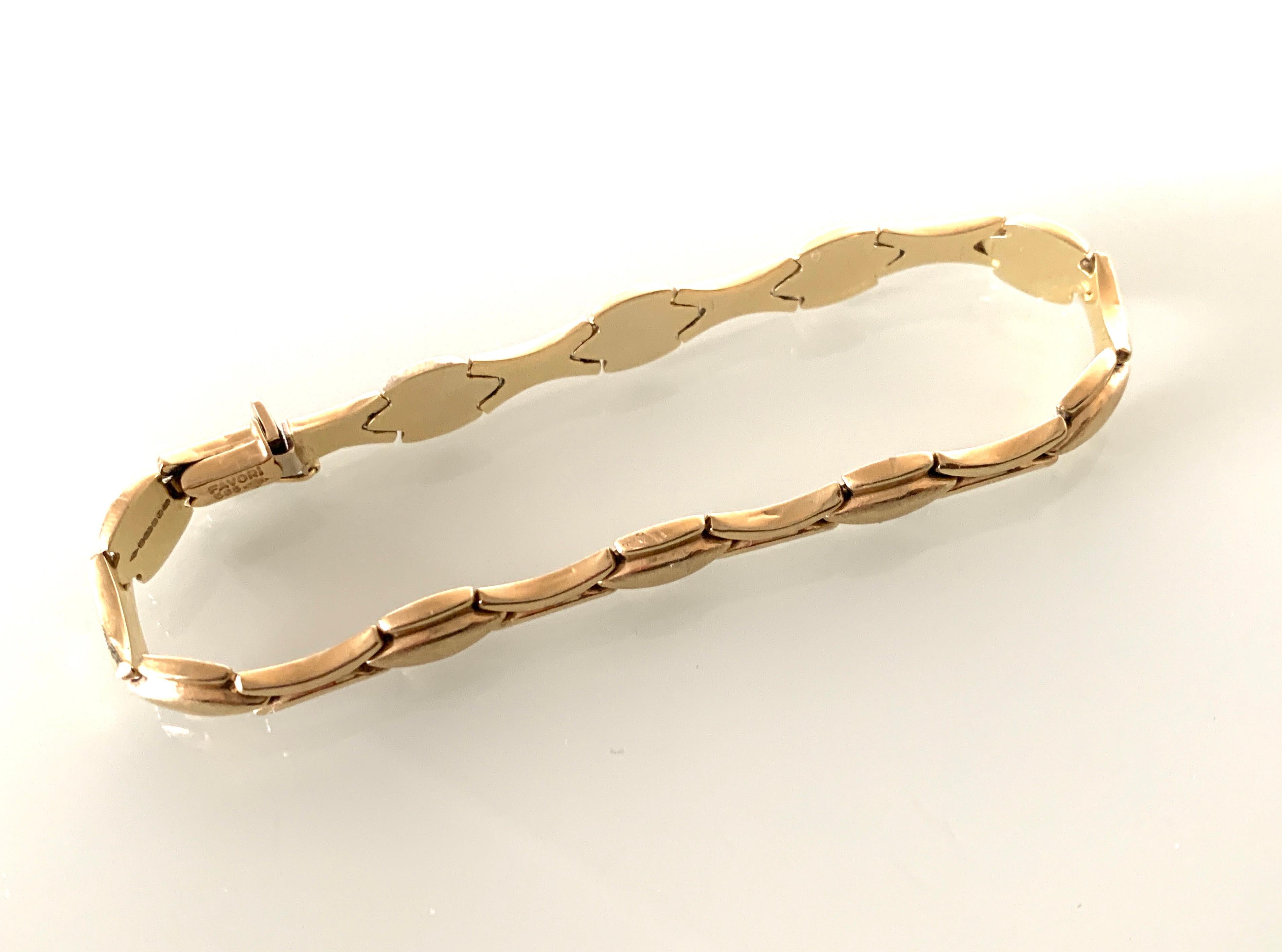14 Karat Goldarmband der italienischen Goldschmiede Favori Damen