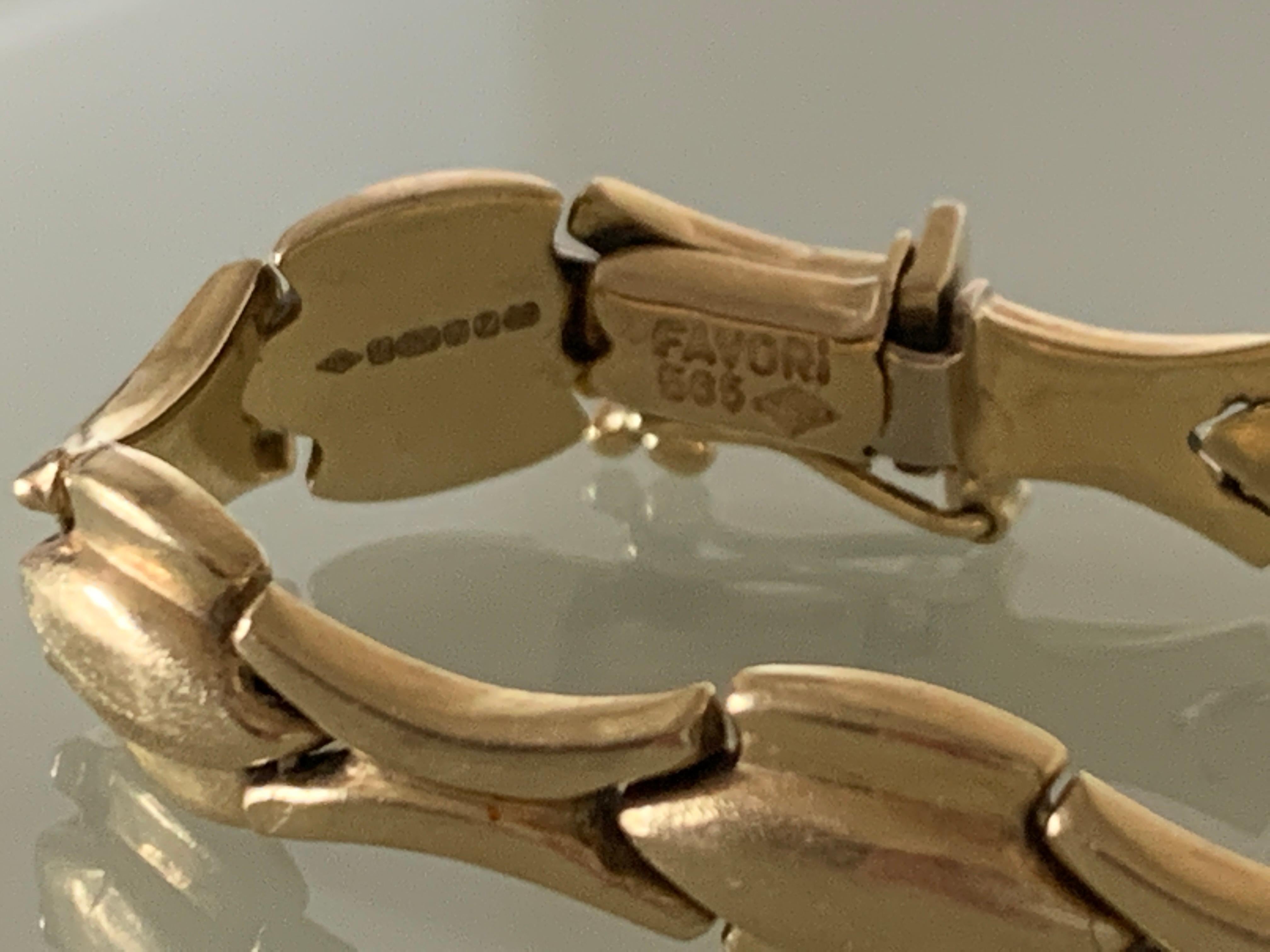 Women's 14ct Gold Bracelet by Italian Goldsmiths Favori For Sale