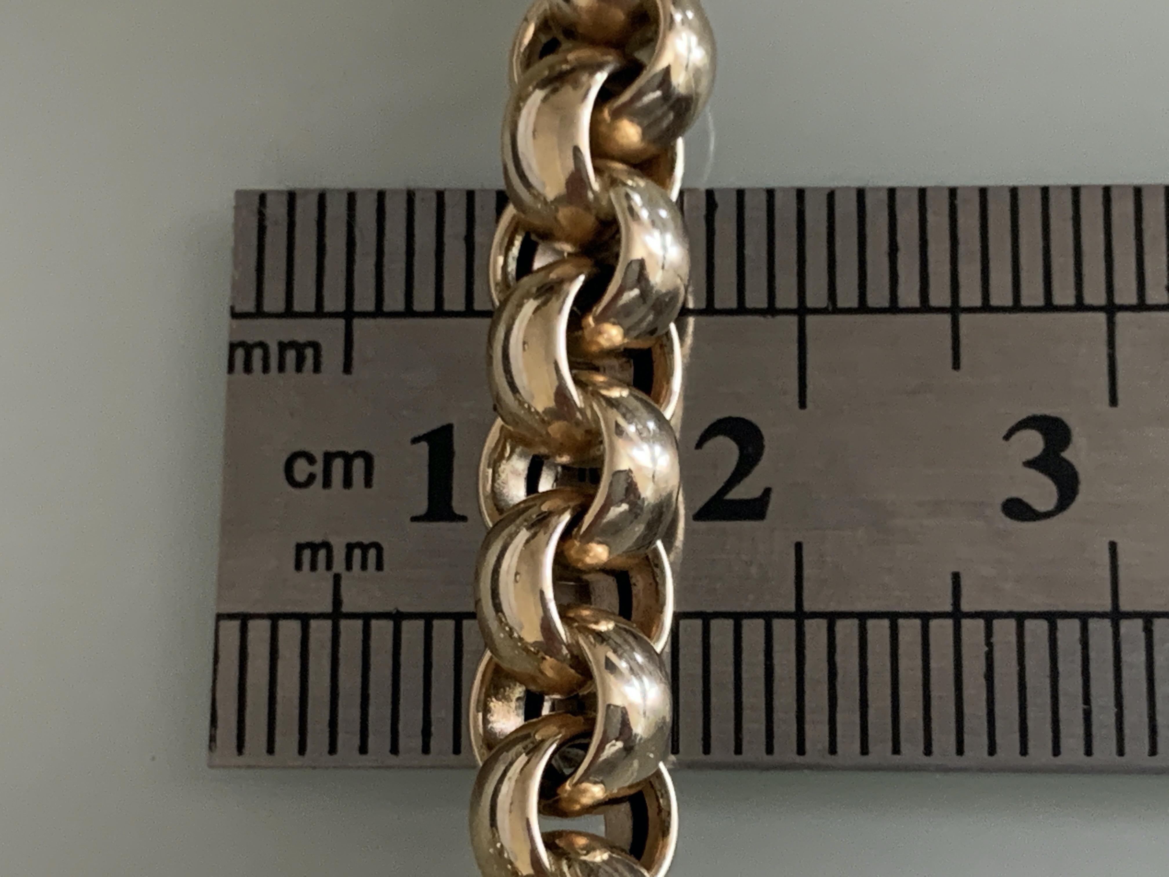 14ct Gold Bracelet with Two Pave Diamond Links For Sale 10