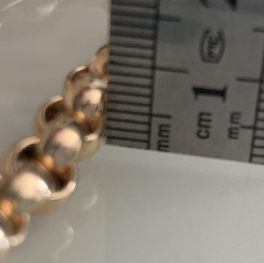14ct Gold Bracelet with Two Pave Diamond Links For Sale 13