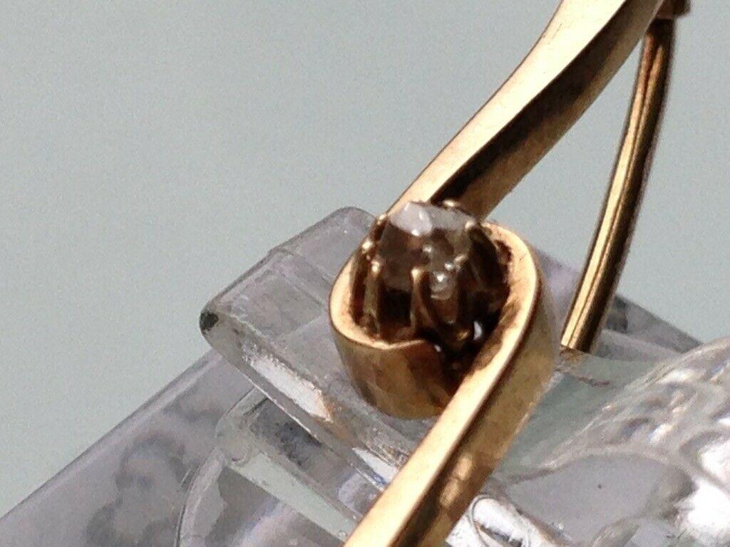 Gold Diamond Brooch In Good Condition For Sale In London, GB