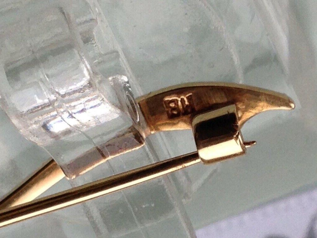 Gold Diamond Brooch For Sale 2