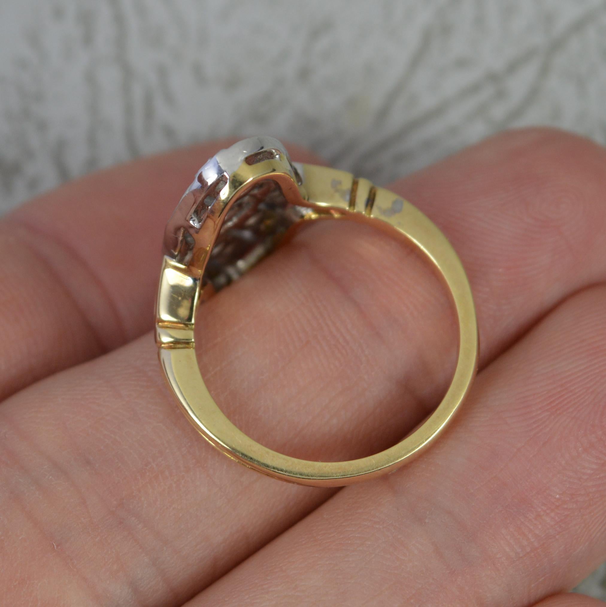 14ct Gold Diamond Striking Oval Panel Cluster Ring In Good Condition For Sale In St Helens, GB
