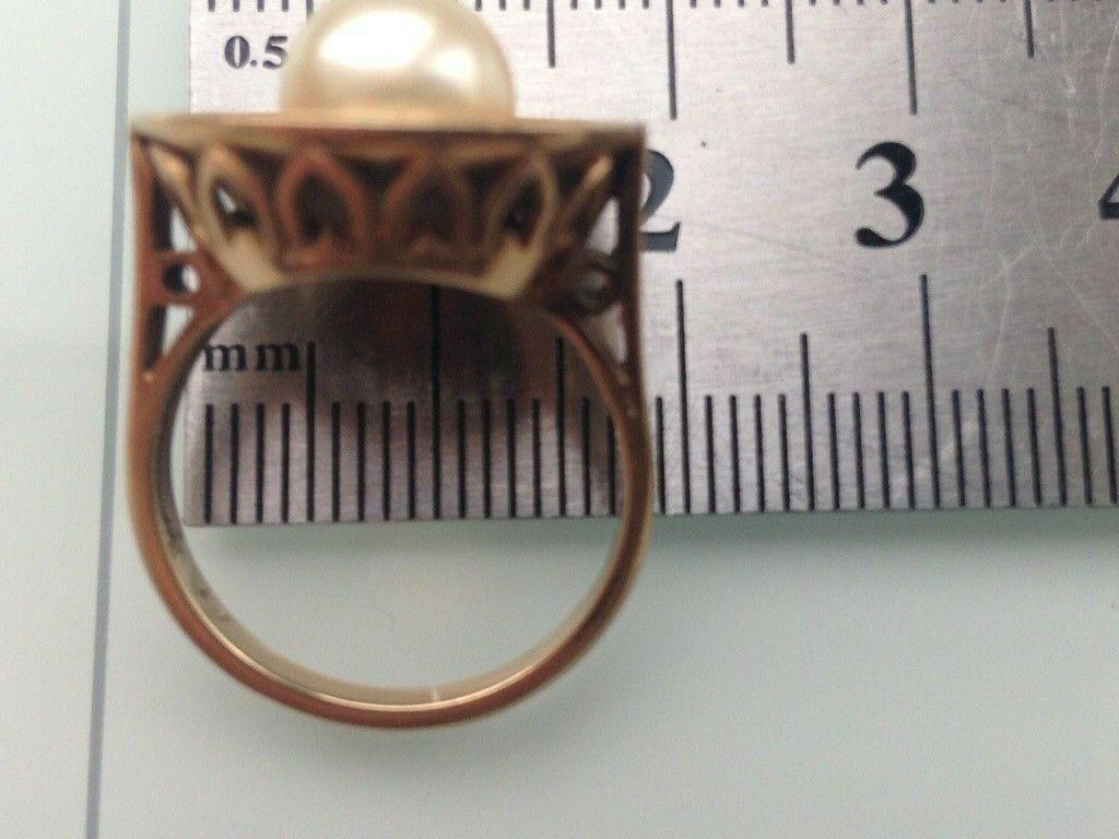 14ct Gold Giant Pearl Statement Ring  1
