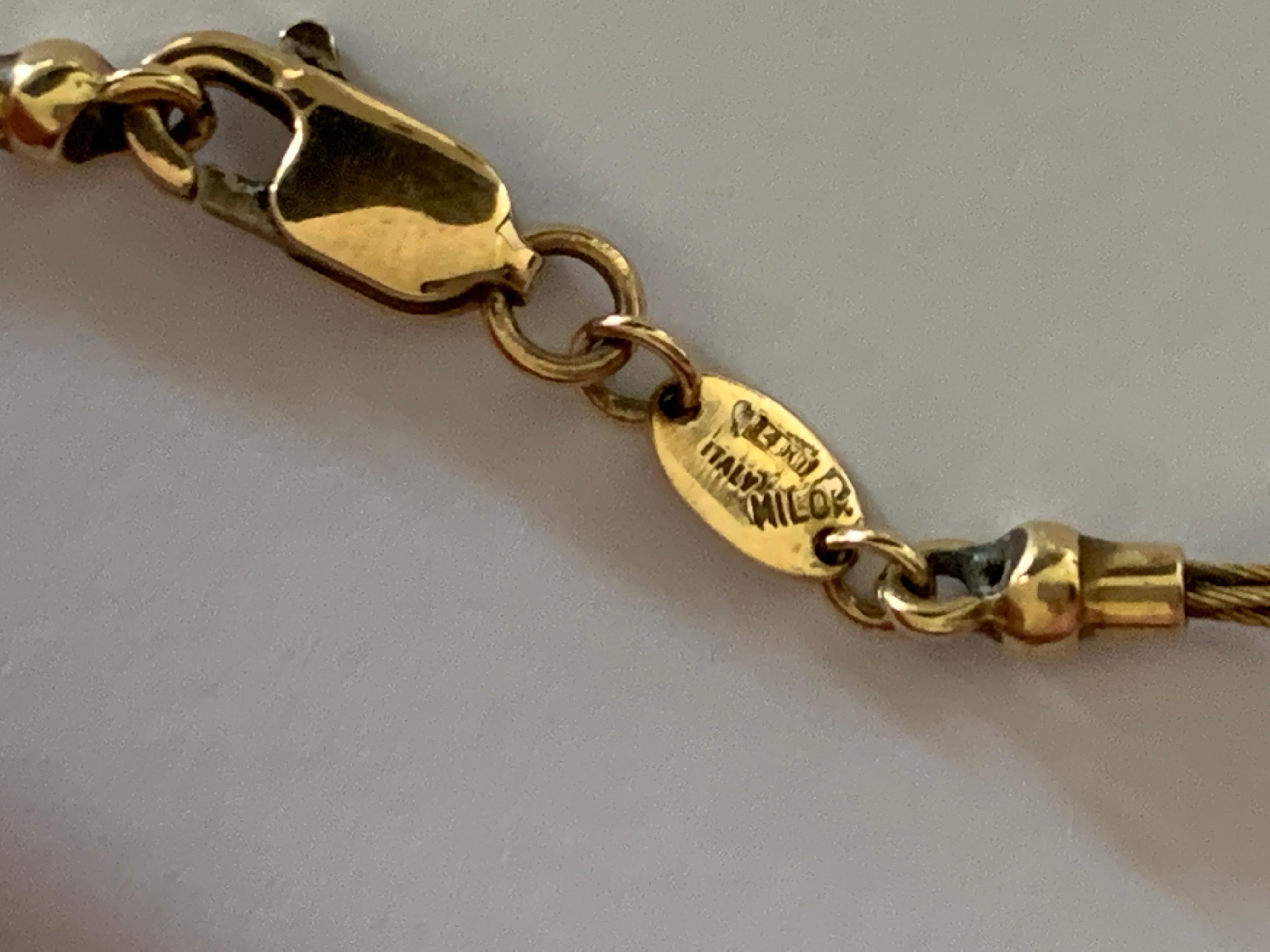 14 Karat Goldstrang-Choker von Goldschmiedeeisen-Mailor Damen