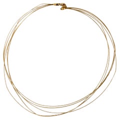 14 Karat Goldstrang-Choker von Goldschmiedeeisen-Mailor