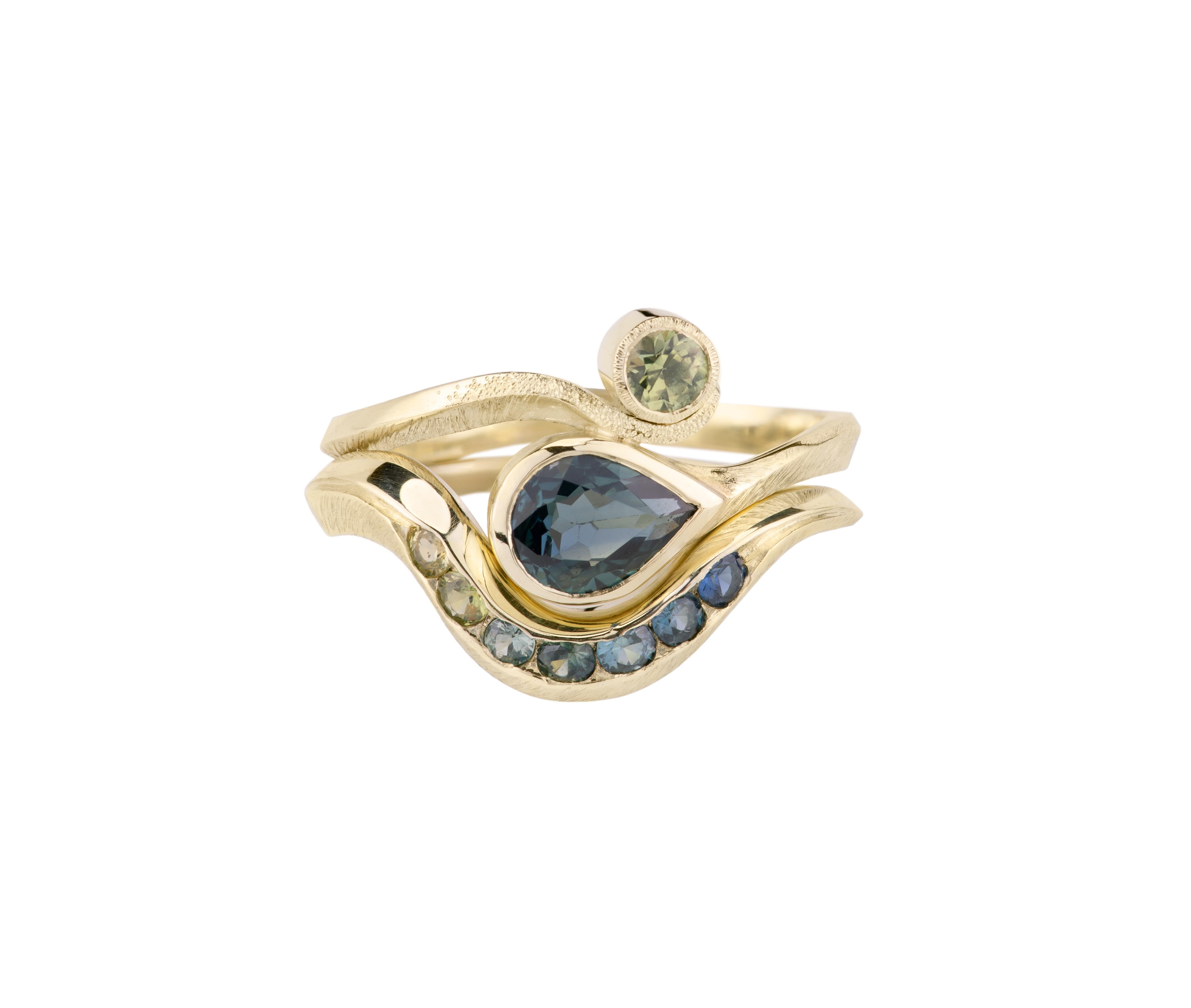 For Sale:  14ct Grey Gold Toi Et Moi Sapphire Ring 4