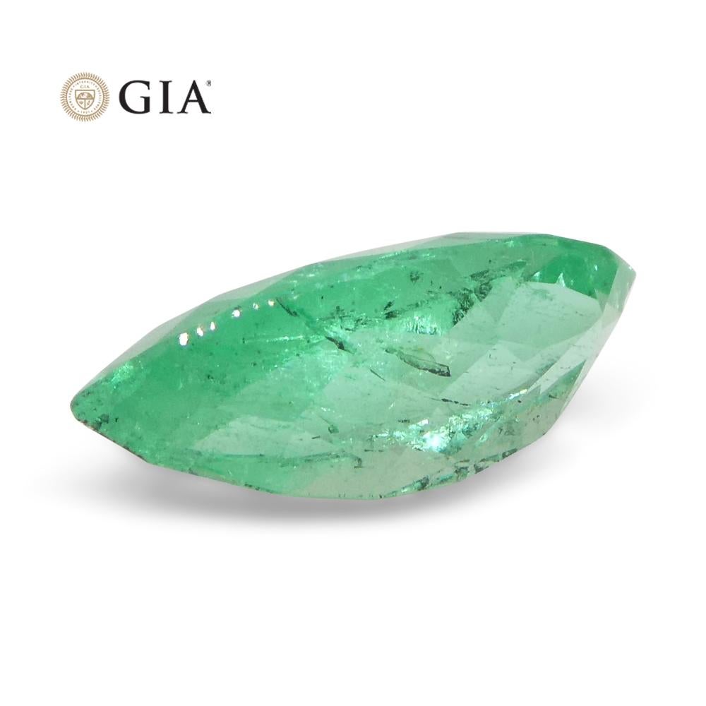 1.4ct Marquise Green Emerald GIA Certified Colombia For Sale 5