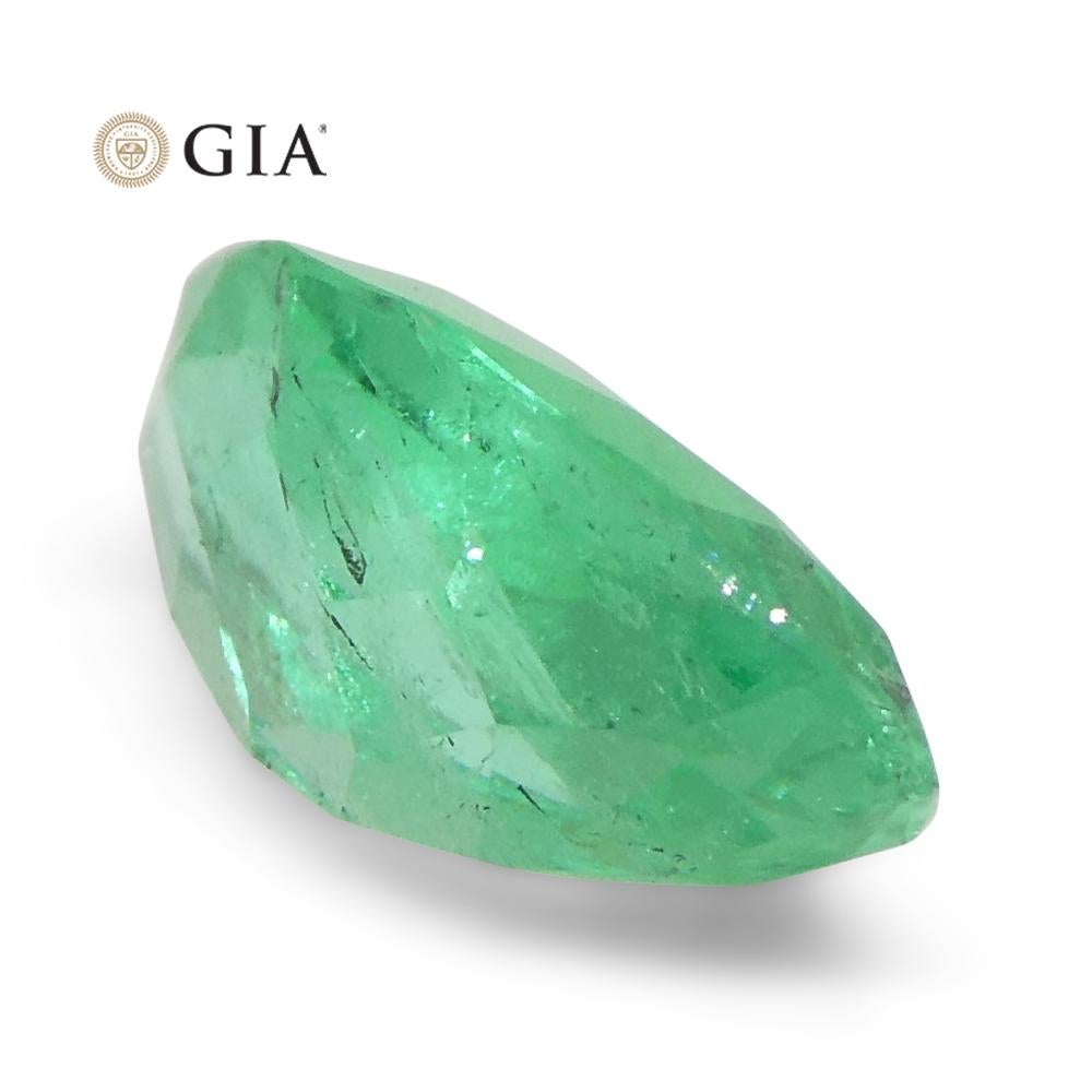 1.4ct Marquise Green Emerald GIA Certified Colombia For Sale 4