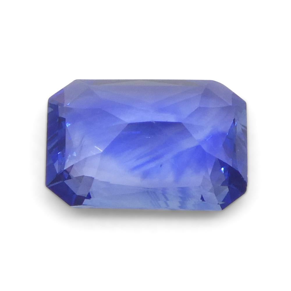 1.4ct Octagonal/Emerald Cut Blue Sapphire from Sri Lanka For Sale 7
