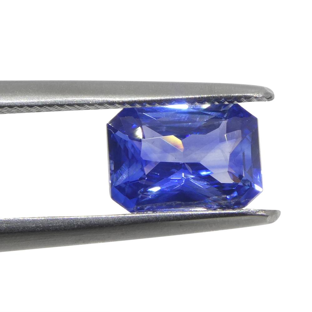 1.4ct Octagonal/Emerald Cut Blue Sapphire from Sri Lanka For Sale 8