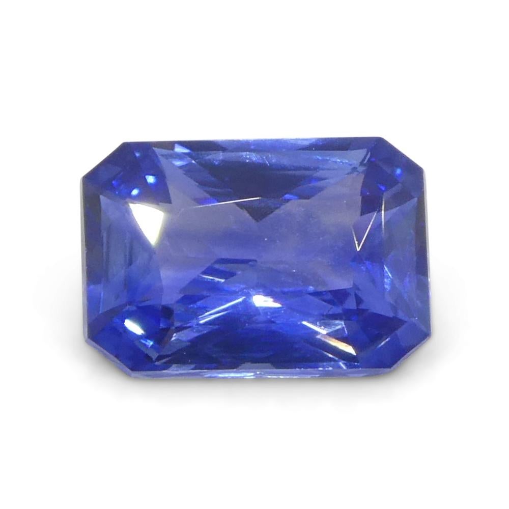 1.4ct Octagonal/Emerald Cut Blue Sapphire from Sri Lanka For Sale 1