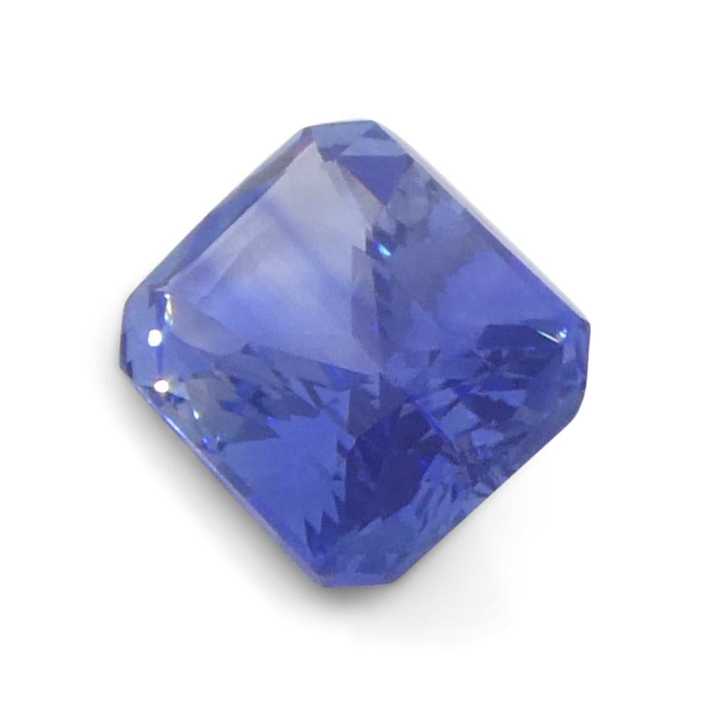 1.4ct Octagonal/Emerald Cut Blue Sapphire from Sri Lanka For Sale 2
