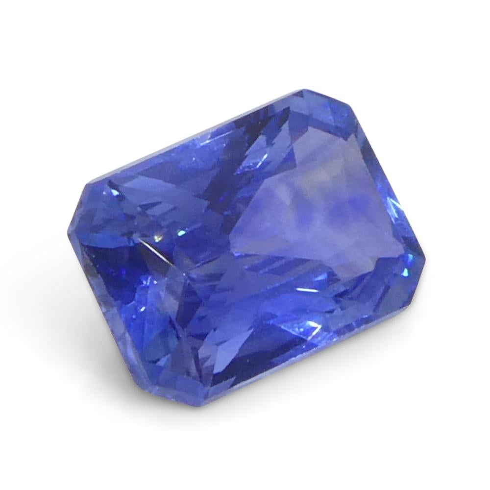 1.4ct Octagonal/Emerald Cut Blue Sapphire from Sri Lanka For Sale 3