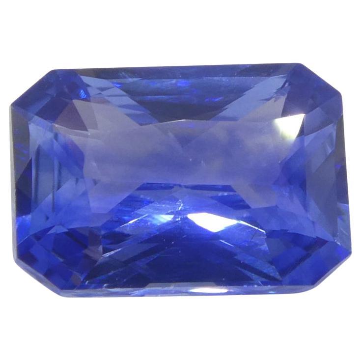 1.4ct Octagonal/Emerald Cut Blue Sapphire from Sri Lanka For Sale