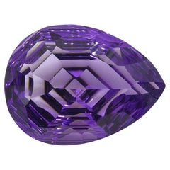 Amatista pera "Bridget" de 14 ct, talla fantasía/fantasía