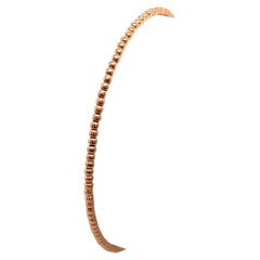 14ct Rose Gold Bead Bracelet, 2.93g