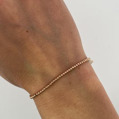 14ct Rose Gold Bead Chain Bracelet
