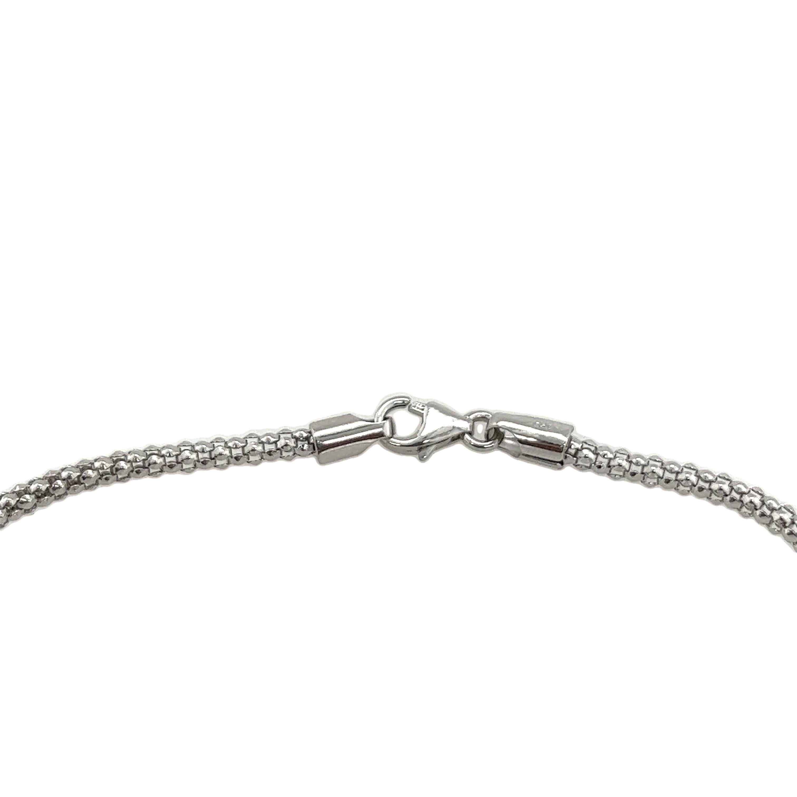Pulsera de cadena de oro blanco de 14 ct en venta 1