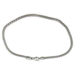 14ct White Gold Chain Bracelet
