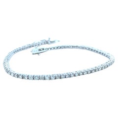 Bracelet tennis en or blanc 14 carats avec diamants 2,00 carats 6,5 g
