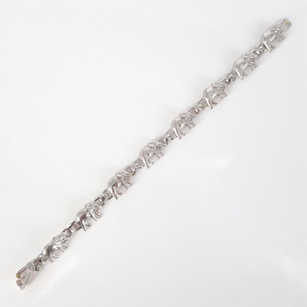 Elefantenarmband aus Weißgold, 18 Karat 6
