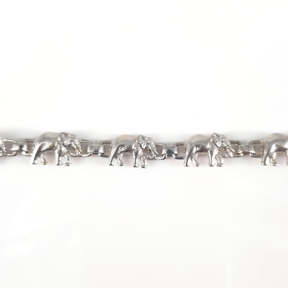 Elefantenarmband aus Weißgold, 18 Karat 2