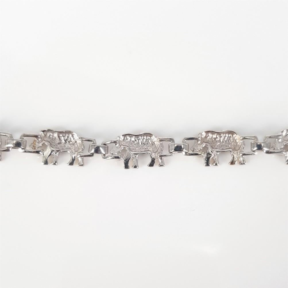Elefantenarmband aus Weißgold, 18 Karat 4