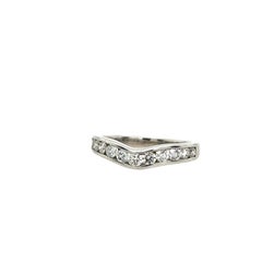 14ct Weißgold Eternity Diamantring, besetzt mit 0,45ct natürlichen Diamanten
